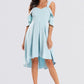 Butterfly Sleeve High Low Homecoming Dresses