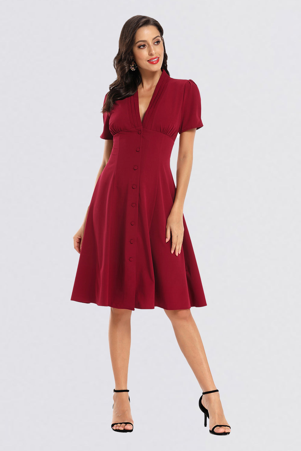 Button Vintage Short Prom Dresses