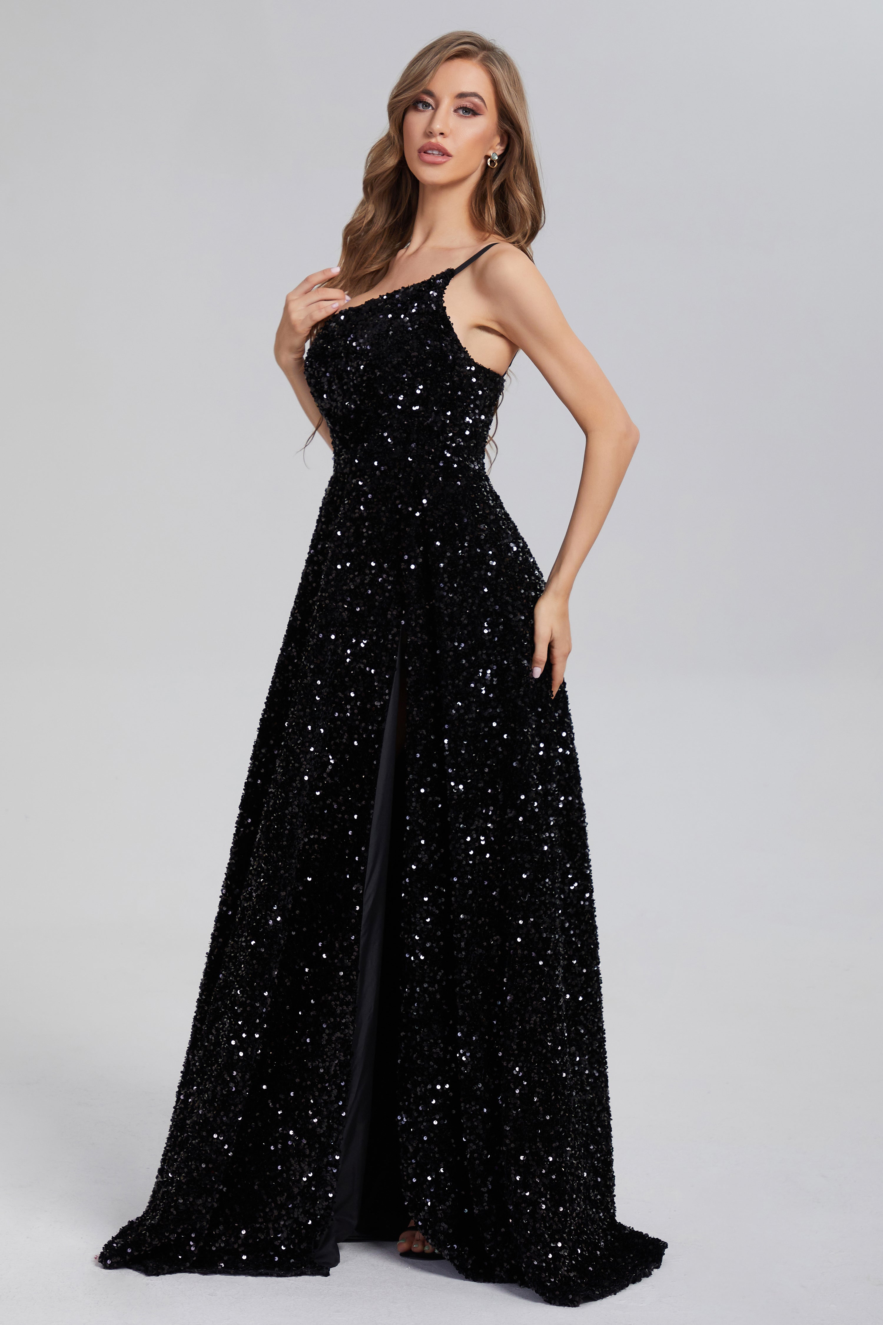 Charming Sequins One Shoulder  Prom Dresses