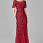 Elegant Sequins Embroidery Prom Dresses