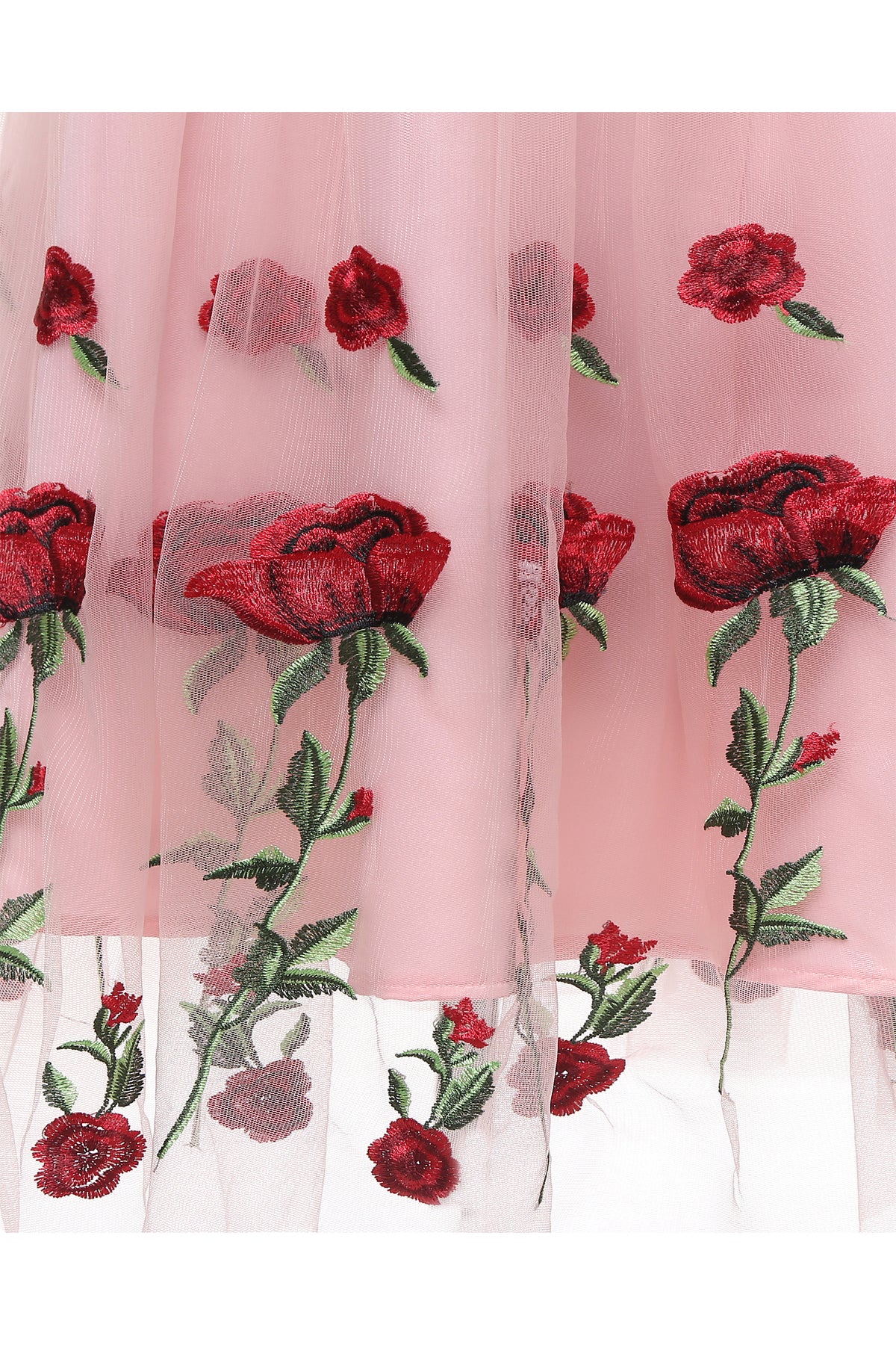 Floral Embroidery 3/4 Sleeve Vintage Dresses