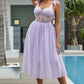 Flowy Sweetheart Perspective Mesh Homecoming Dresses