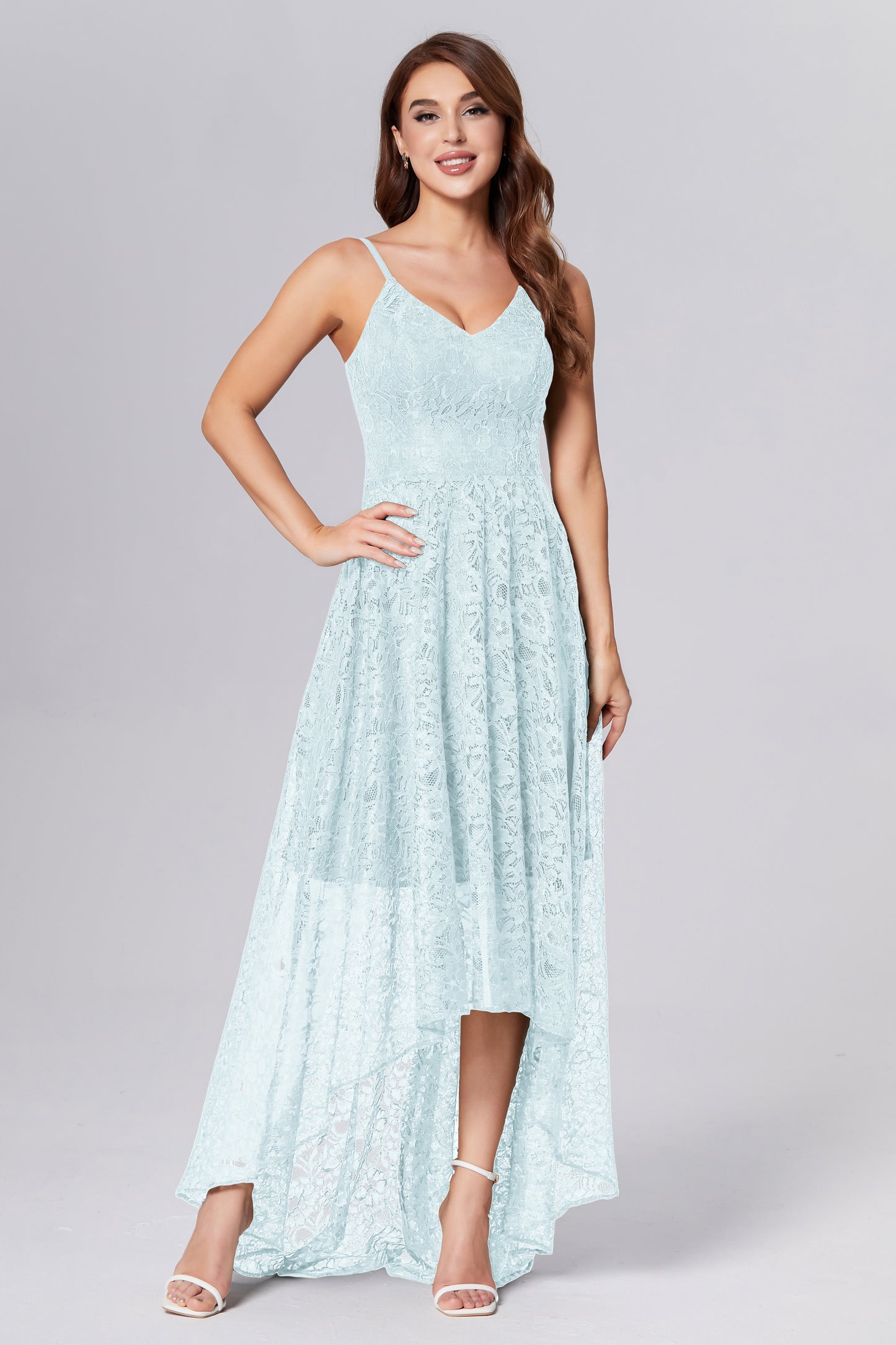 High Low Lace Prom Dresses
