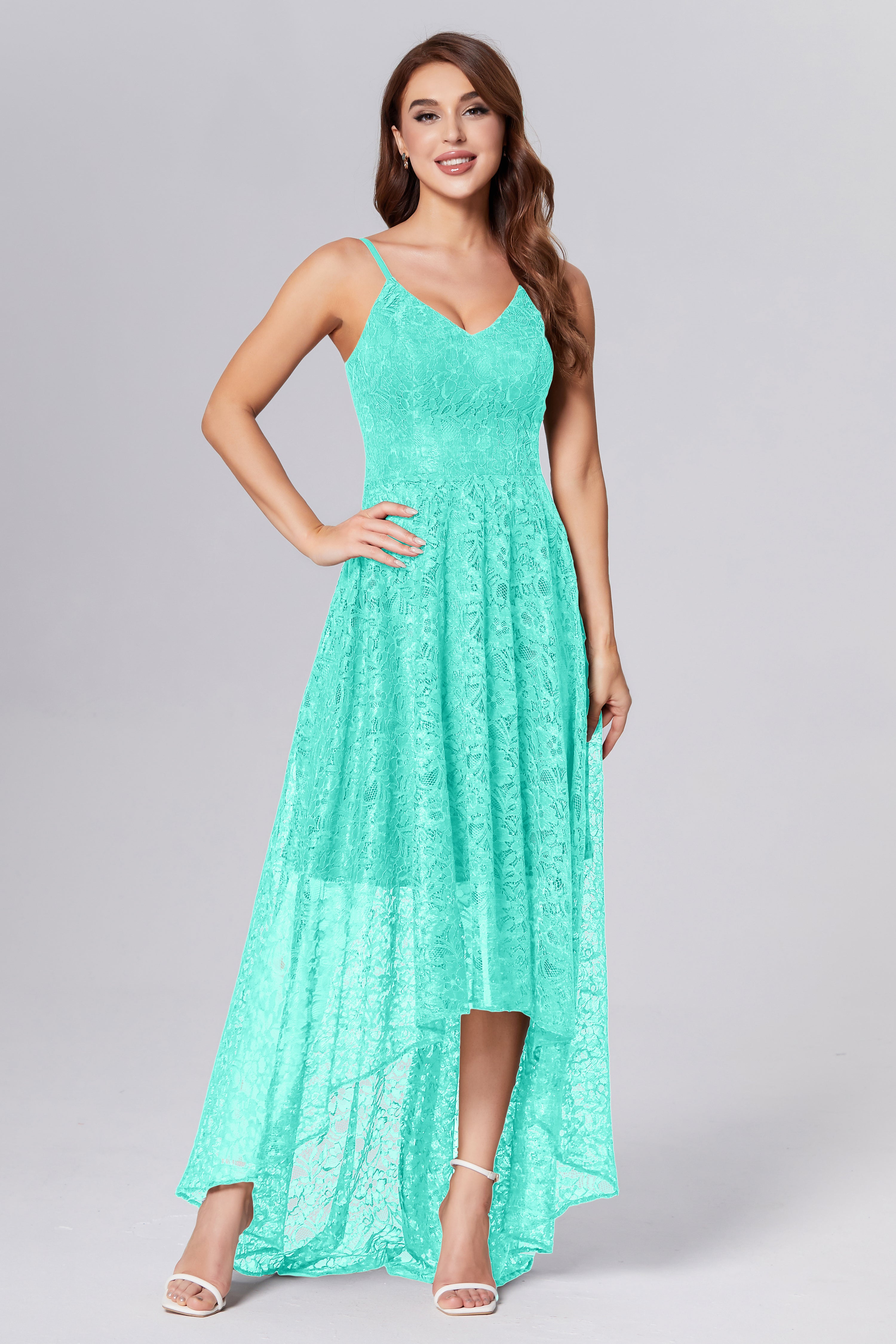 High Low Lace Prom Dresses