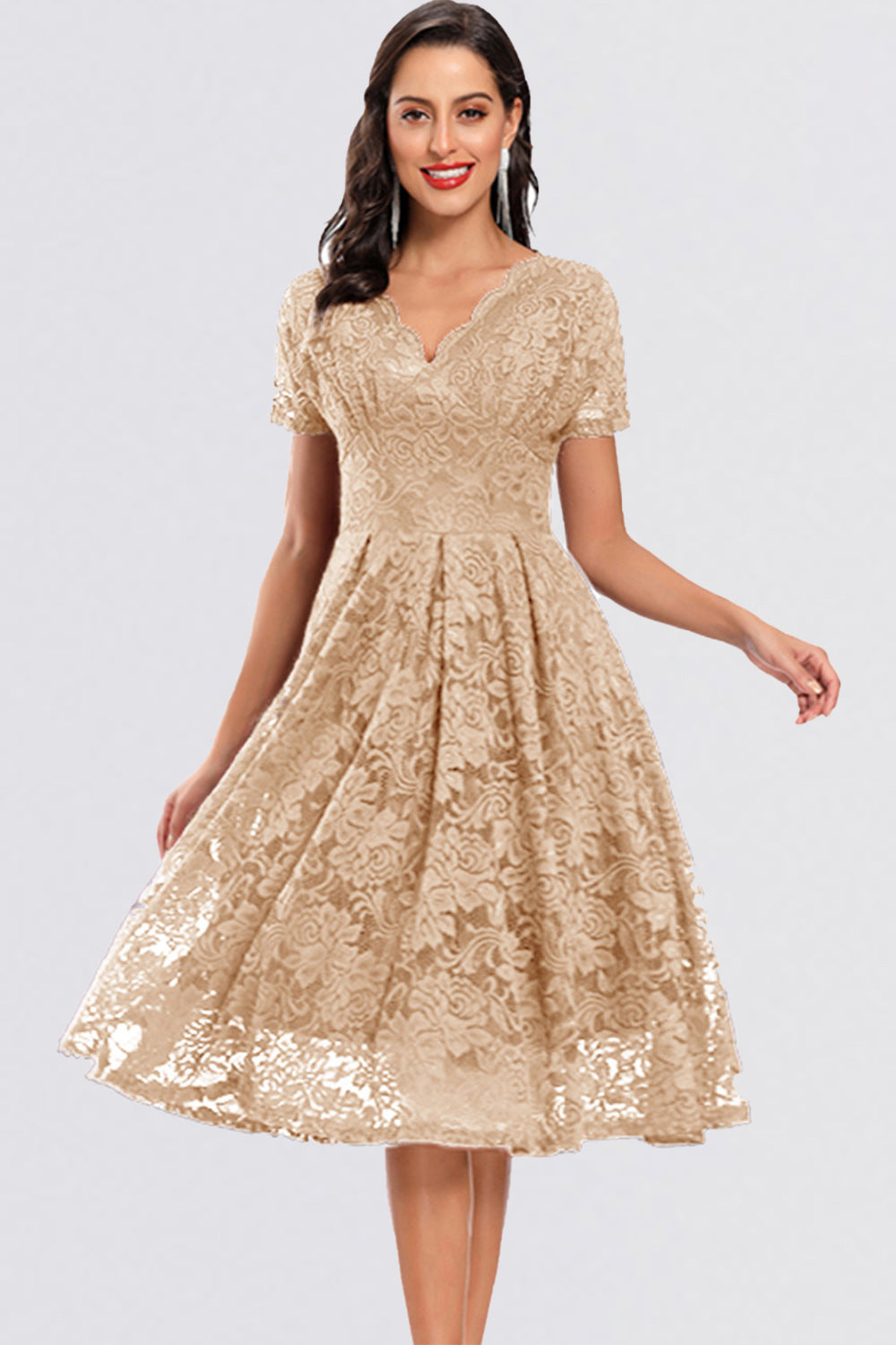 Retro lace dress on sale