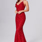 Mermaid Sequins Halter Prom Dresses with Trailing