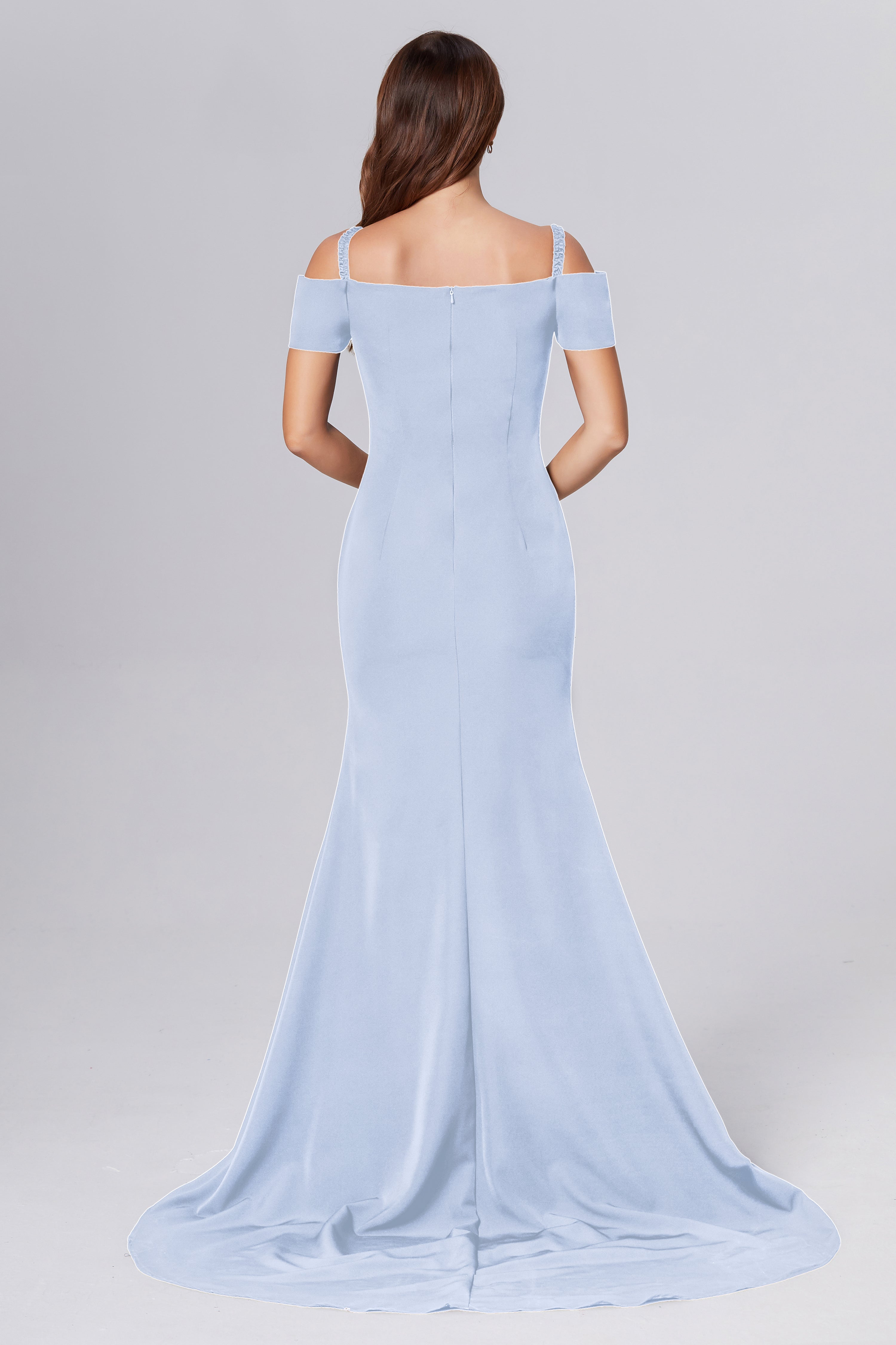 Off the Shoulder Mermaid Split Prom Dresses