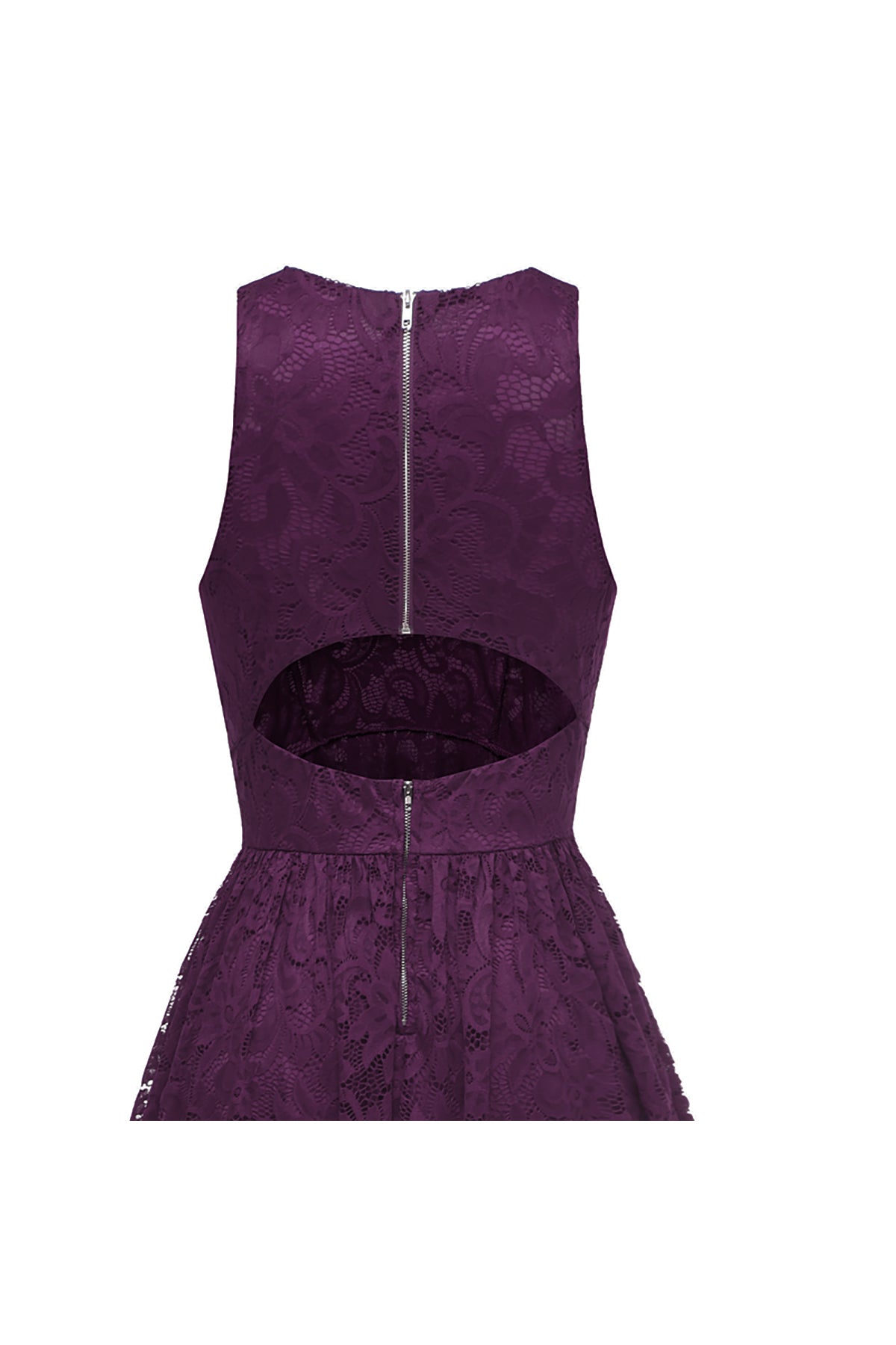 Open Back Halter High Low Vintage Dresses