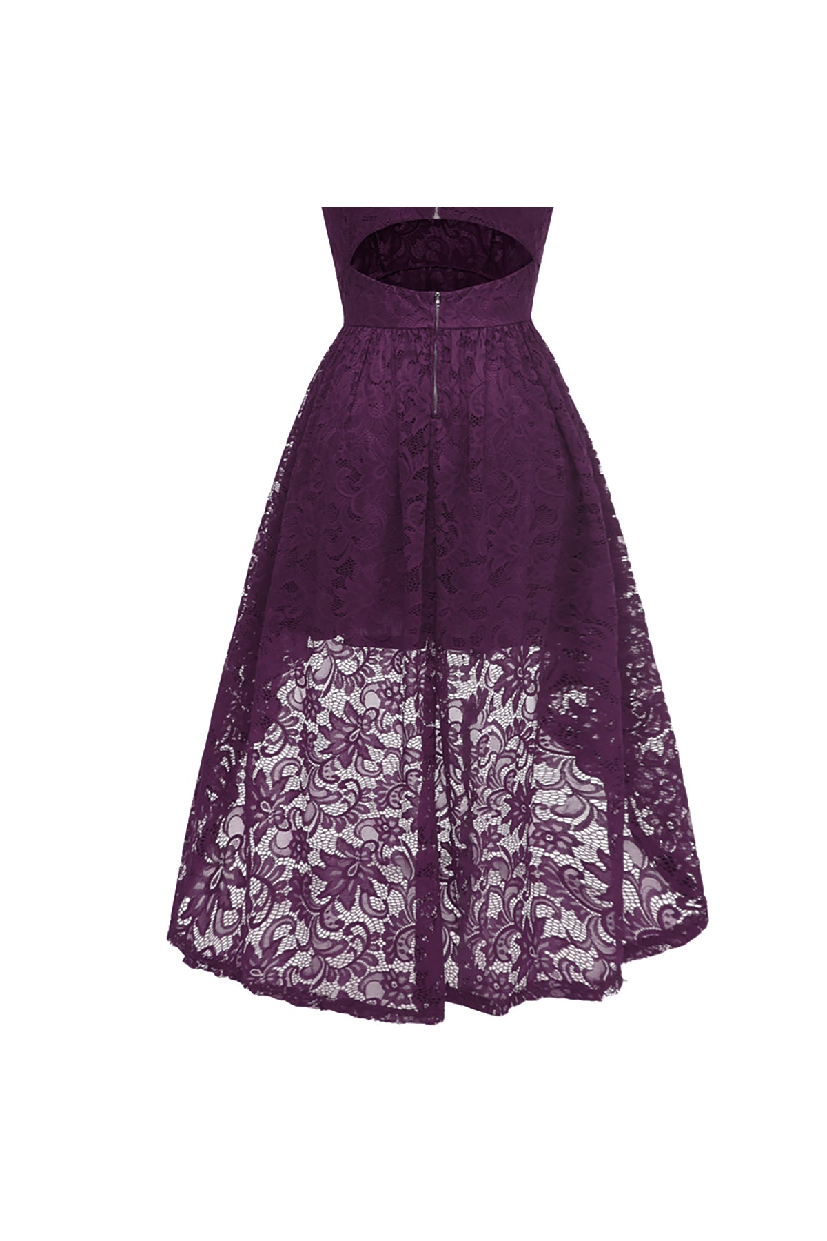 Open Back Halter High Low Vintage Dresses