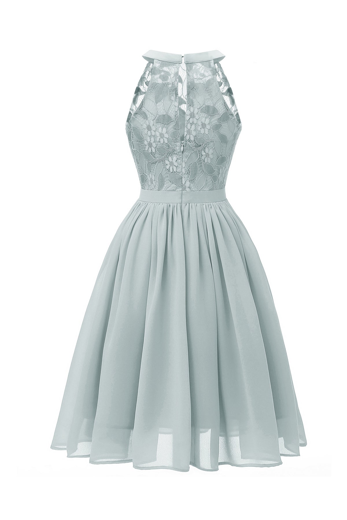 Open Back Halter Sleeveless Vintage Dresses