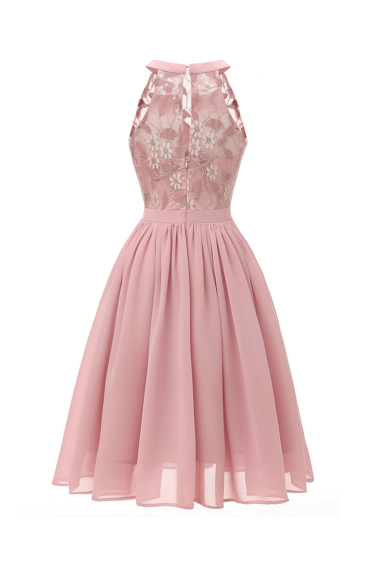 Open Back Halter Sleeveless Vintage Dresses