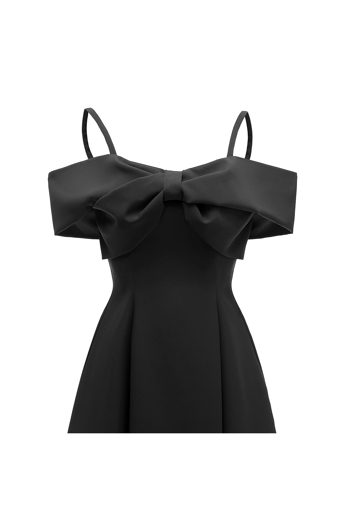 Satin Bowknot Spaghetti Straps Homecoming Dresses