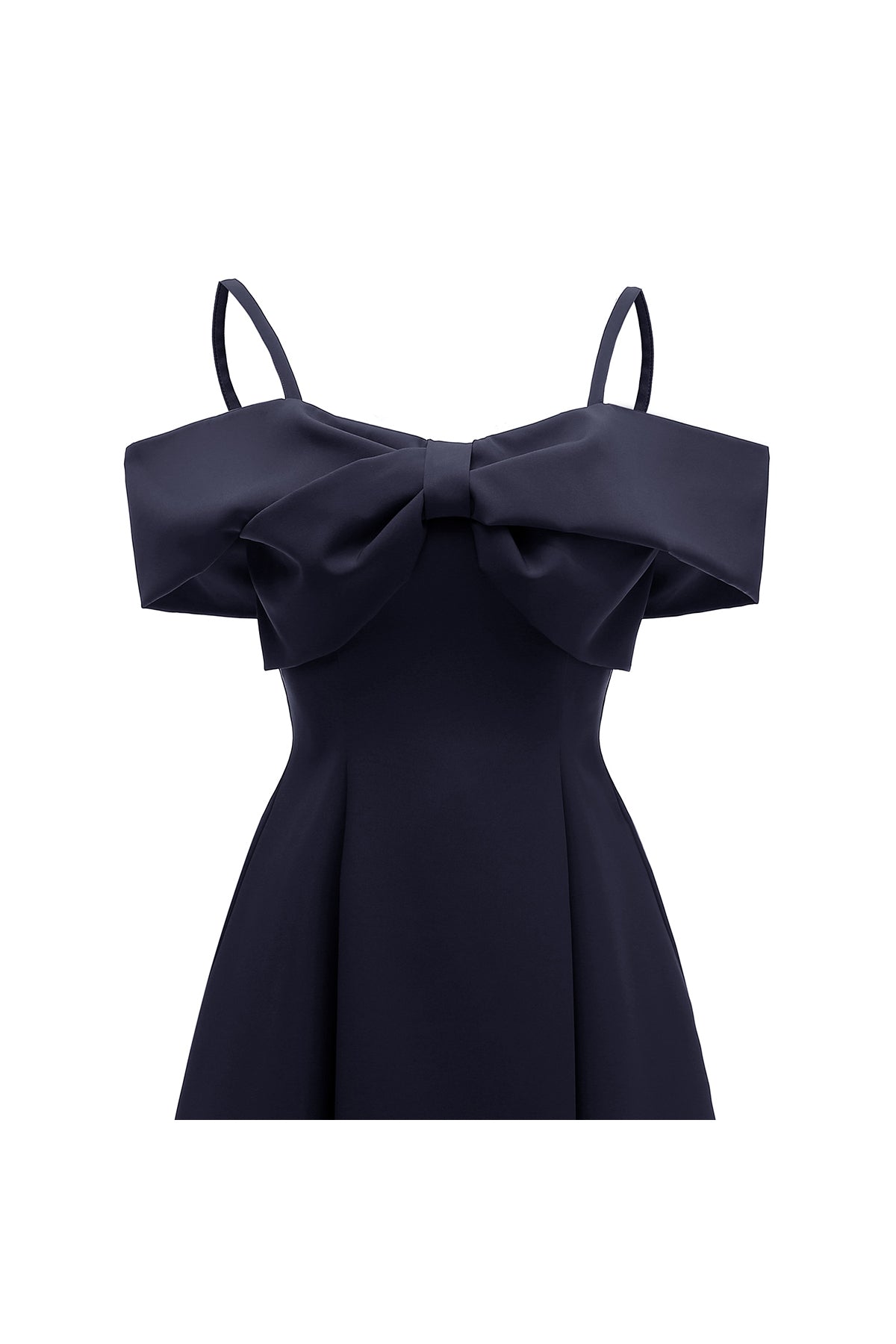 Satin Bowknot Spaghetti Straps Homecoming Dresses