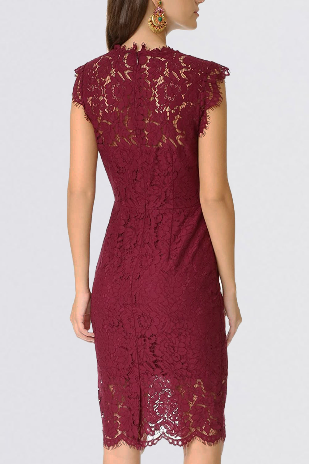 Sexy Illusion Mermaid Lace Vintage Dresses