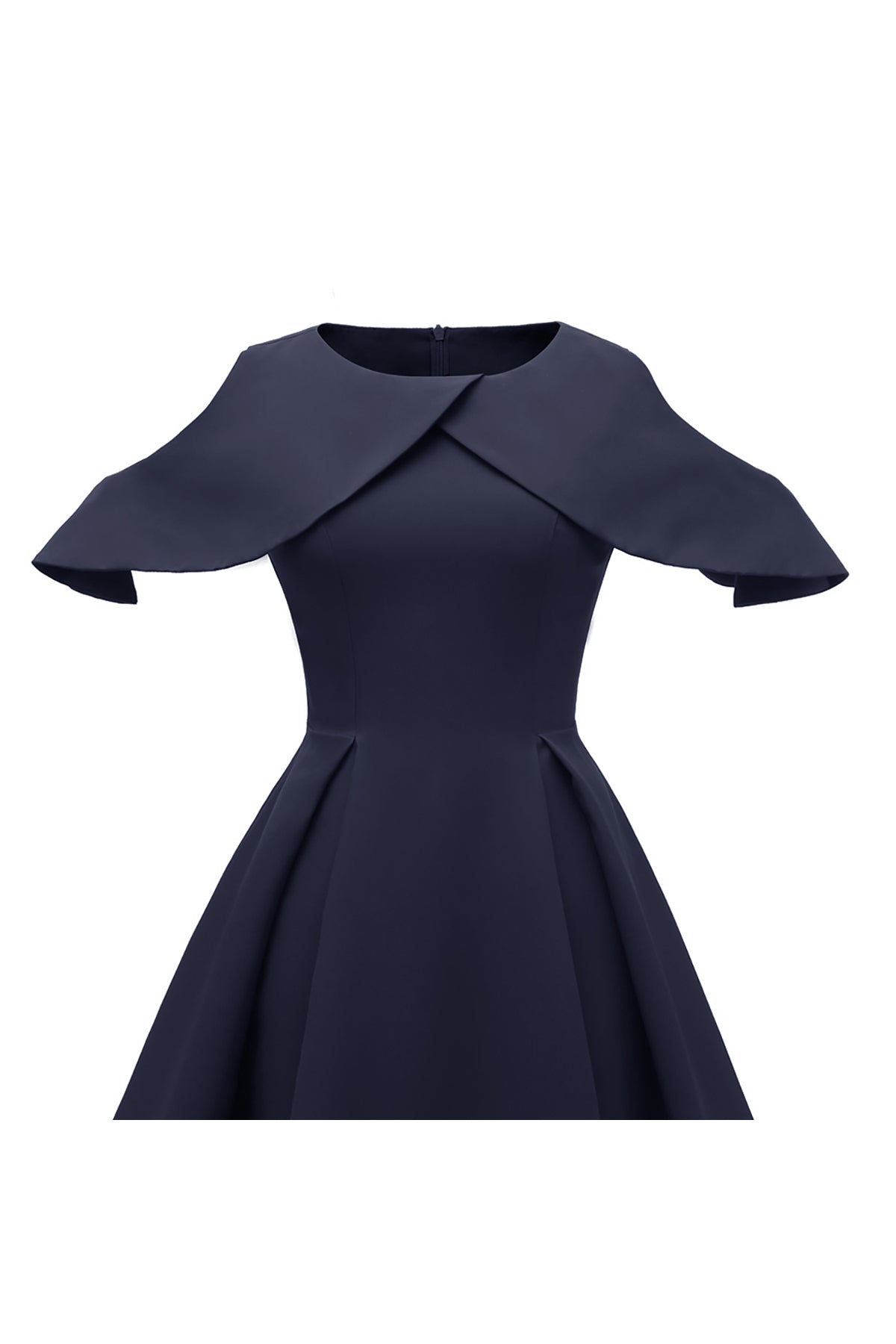 Short Sleeve Ruffles Tight Waist Vintage Dresses