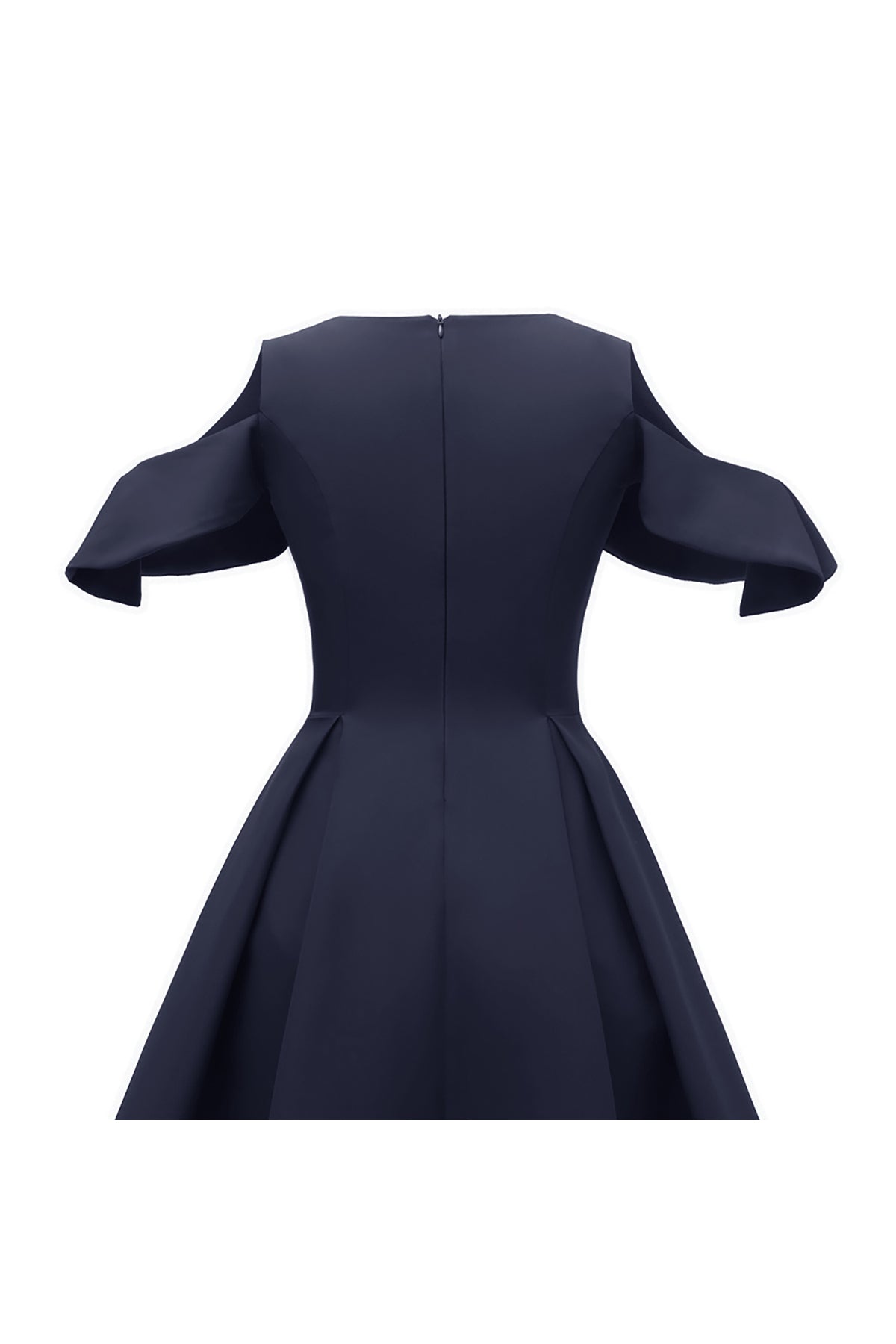 Short Sleeve Ruffles Tight Waist Vintage Dresses