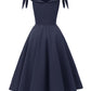 Sleeveless Bowknot Satin Vintage Dresses