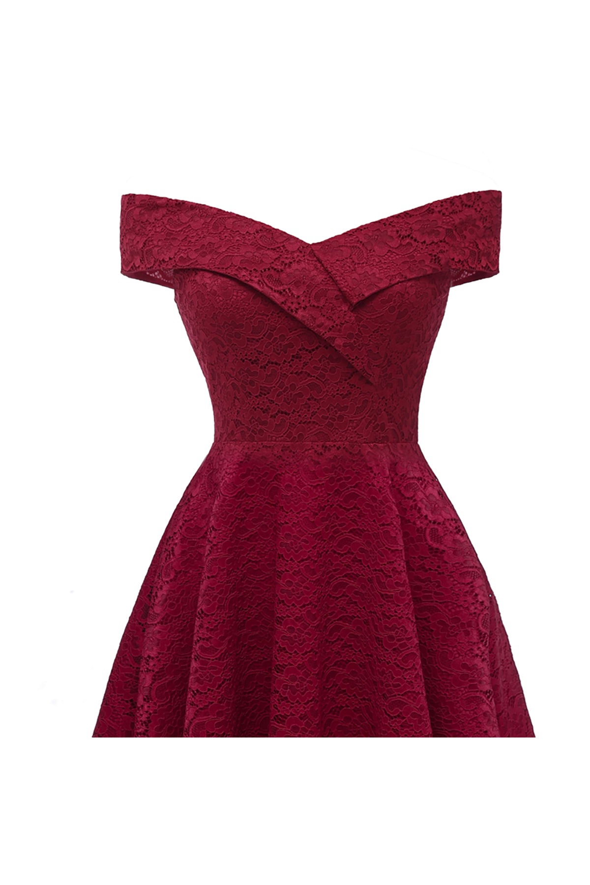 Sleeveless Off the Shoulder Lace Vintage Dresses