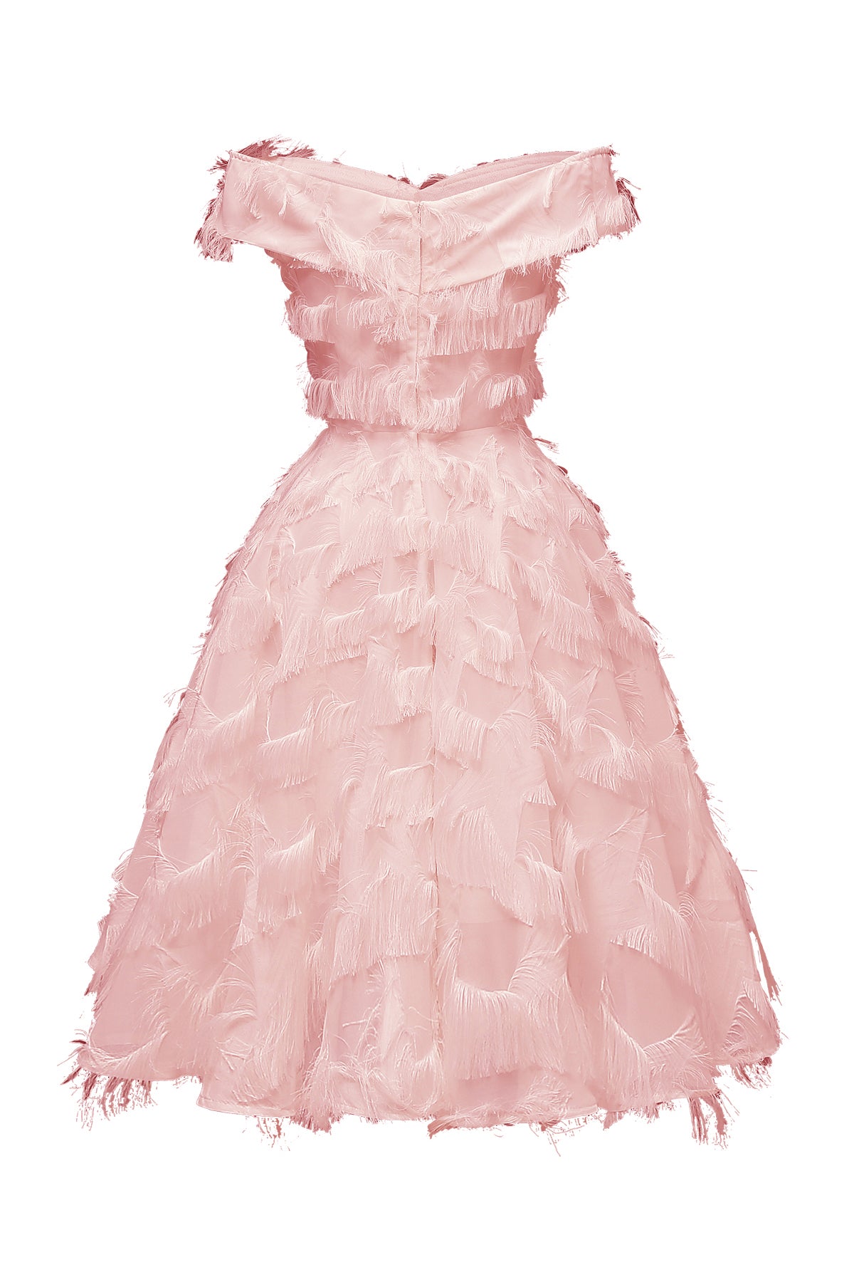 Sleeveless Off the Shoulder Tassel Vintage Dresses