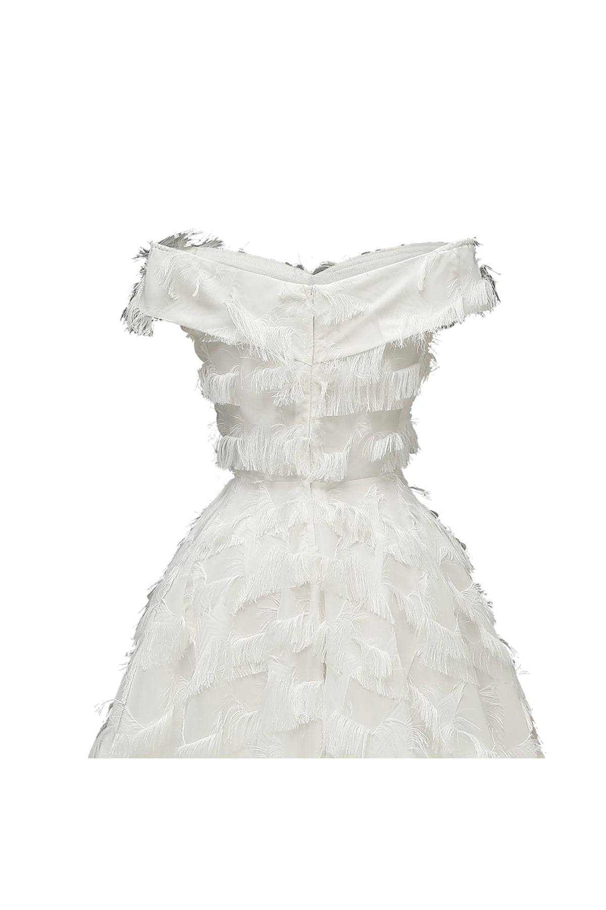 Sleeveless Off the Shoulder Tassel Vintage Dresses