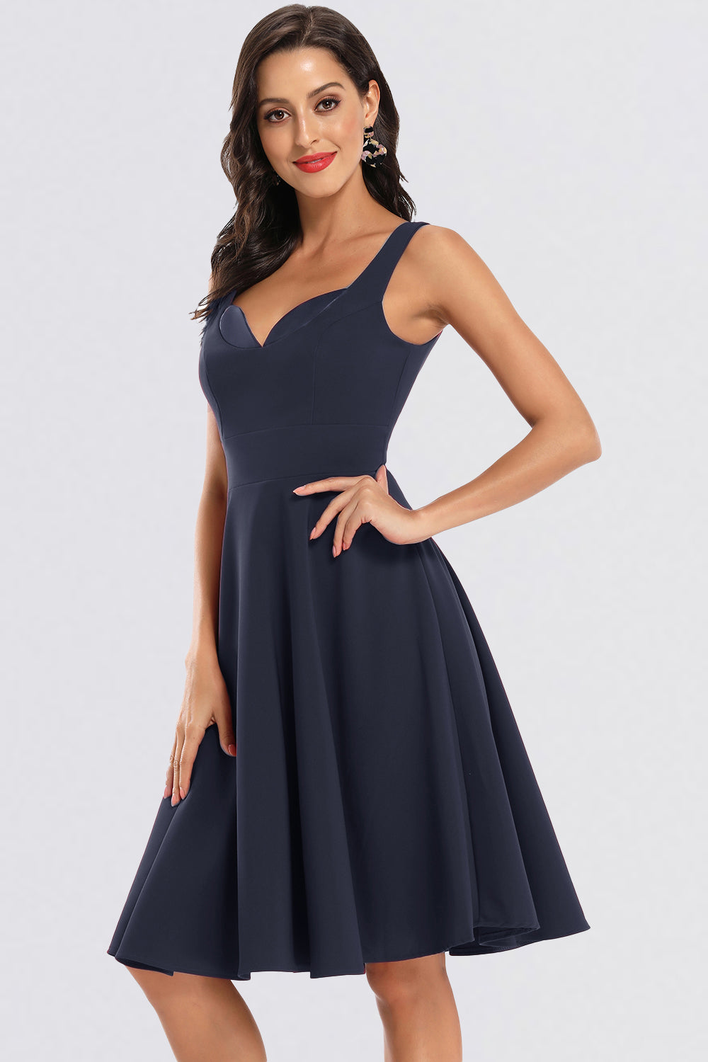 V-neck Satin Sexy Homecoming Dresses