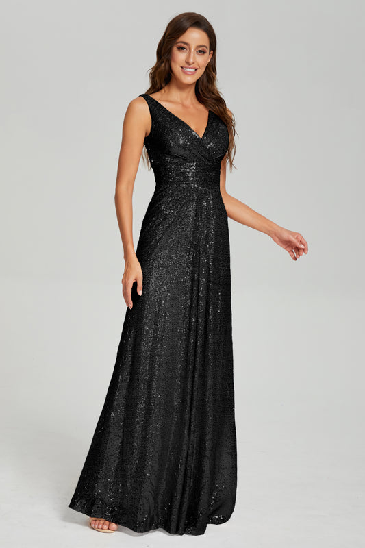 Sparkly Sequins Pleating Prom Dresses