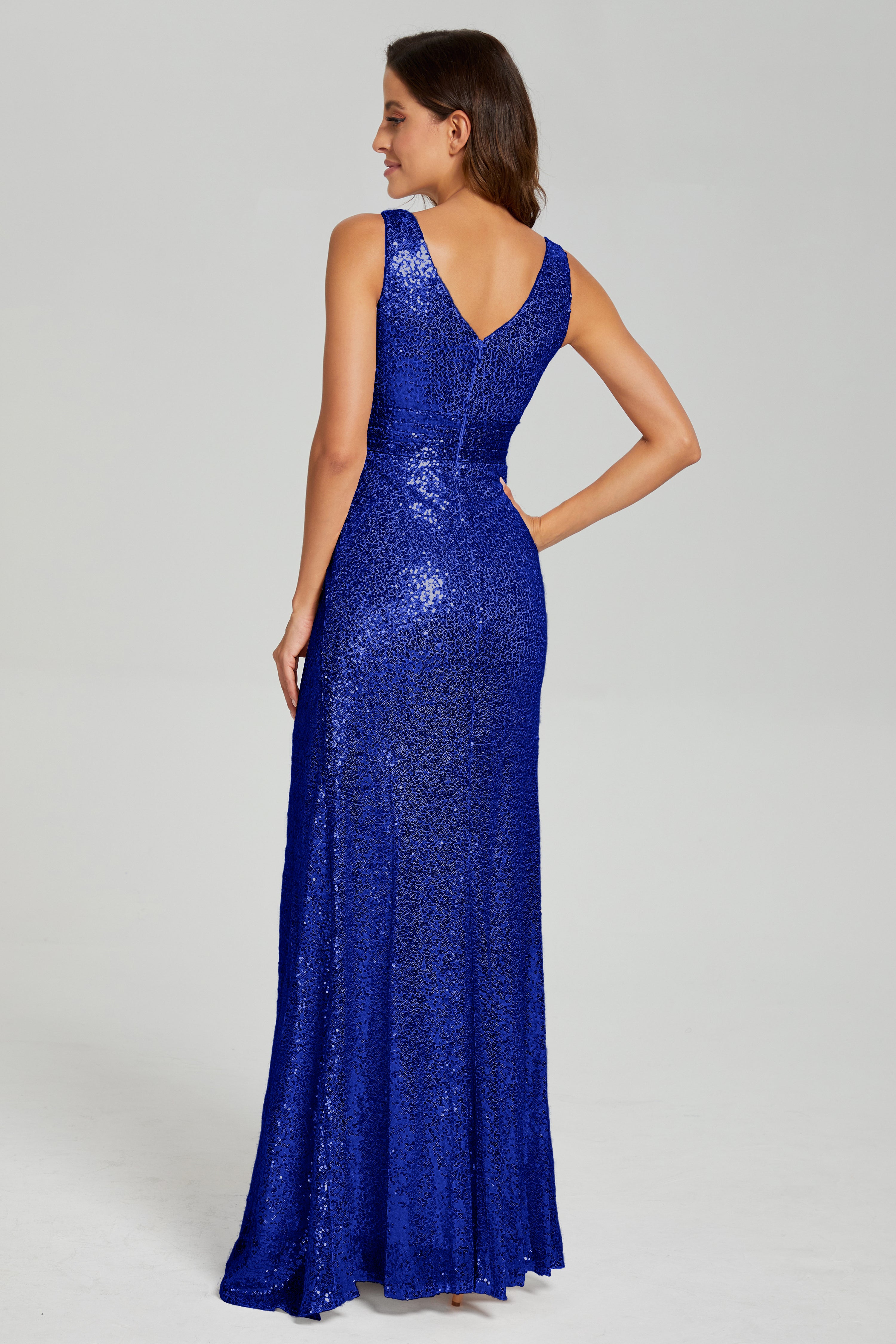 Sparkly Sequins Pleating Prom Dresses